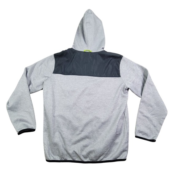 Reebok Jacket Men's Medium Gray Hooded Fleece Casual Warm Outerwear Full Zip - Picture 6 of 7